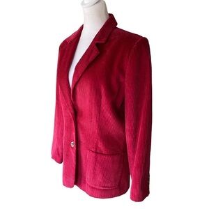The TOG Shop Red Corduroy Blazer Size 12